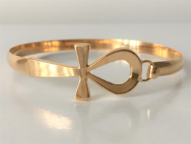 18 K Gouden Slaven Armband met Egyptisch  Ankh Kruis