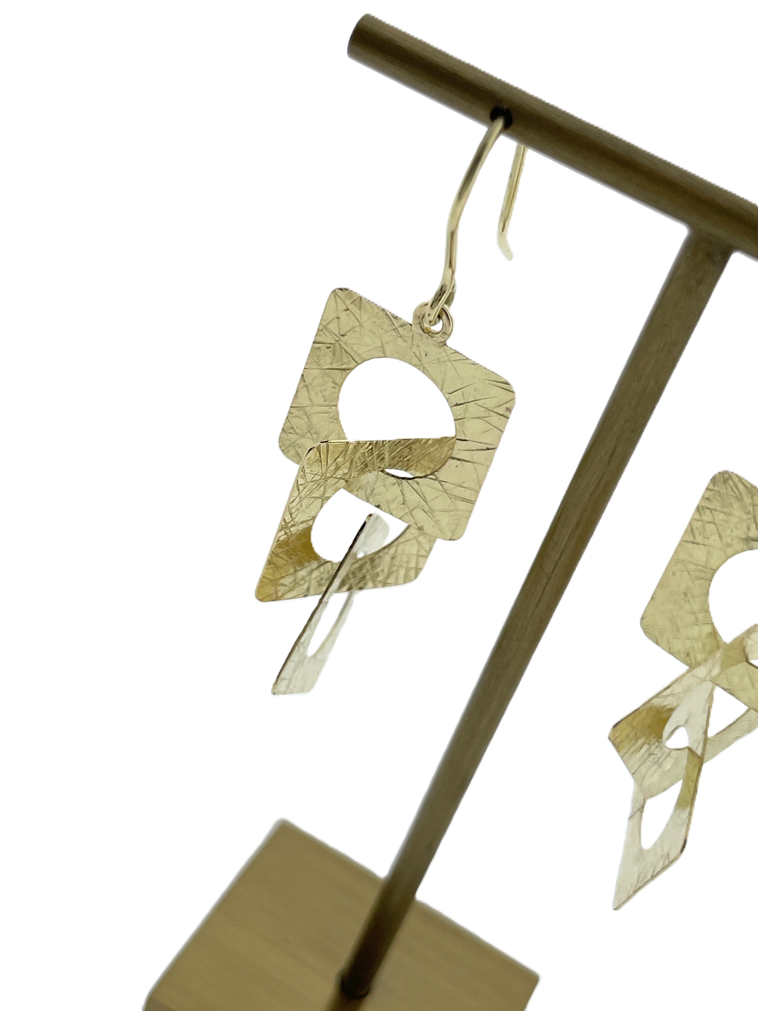 18 Karaat Geelgouden Fantasie Oorhangers Handgemaakt - 5 cm / Italië