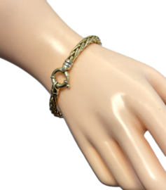 PALMIERO Jewelry Set 14 Karaat Gouden Vossenstaart Slot Collier + Armband - 5.5 mm / 45.34 g
