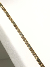 14 K Massief Gouden Valkoog Schakel Ketting - 60 cm / 22,8 g / 3,7 mm