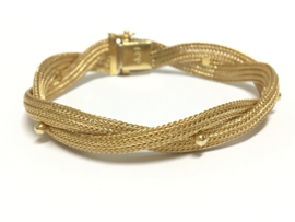 18 K Gouden Vlecht Armband -19 cm / 20,65 g