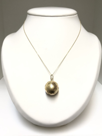 Vintage 14 K Gouden Bedel Hanger - Aardbol 2 cm /6,35 g