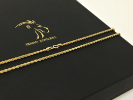 14 K Gouden Koord Collier - 44 cm