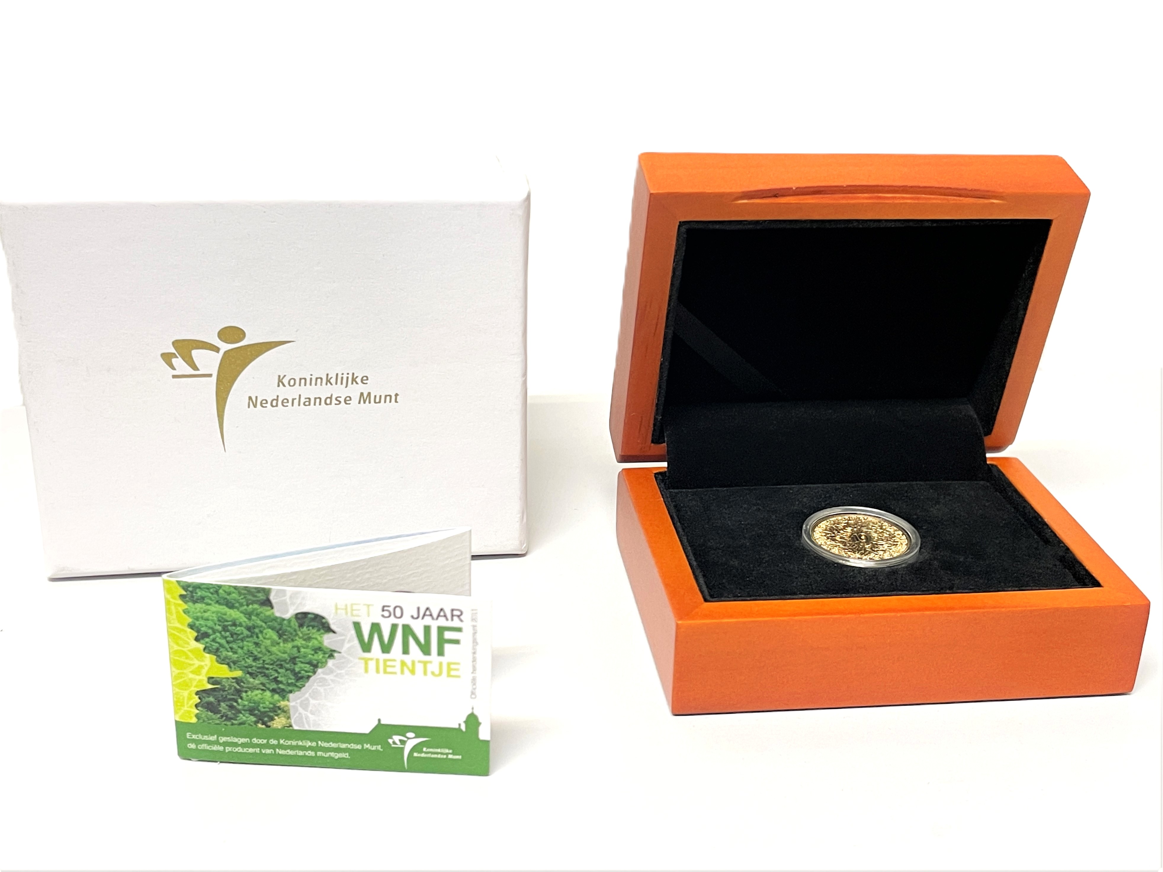 Gouden Tien Euro - 50 Jaar WNF 2011 / Proof in Cassette Incl Certificaat