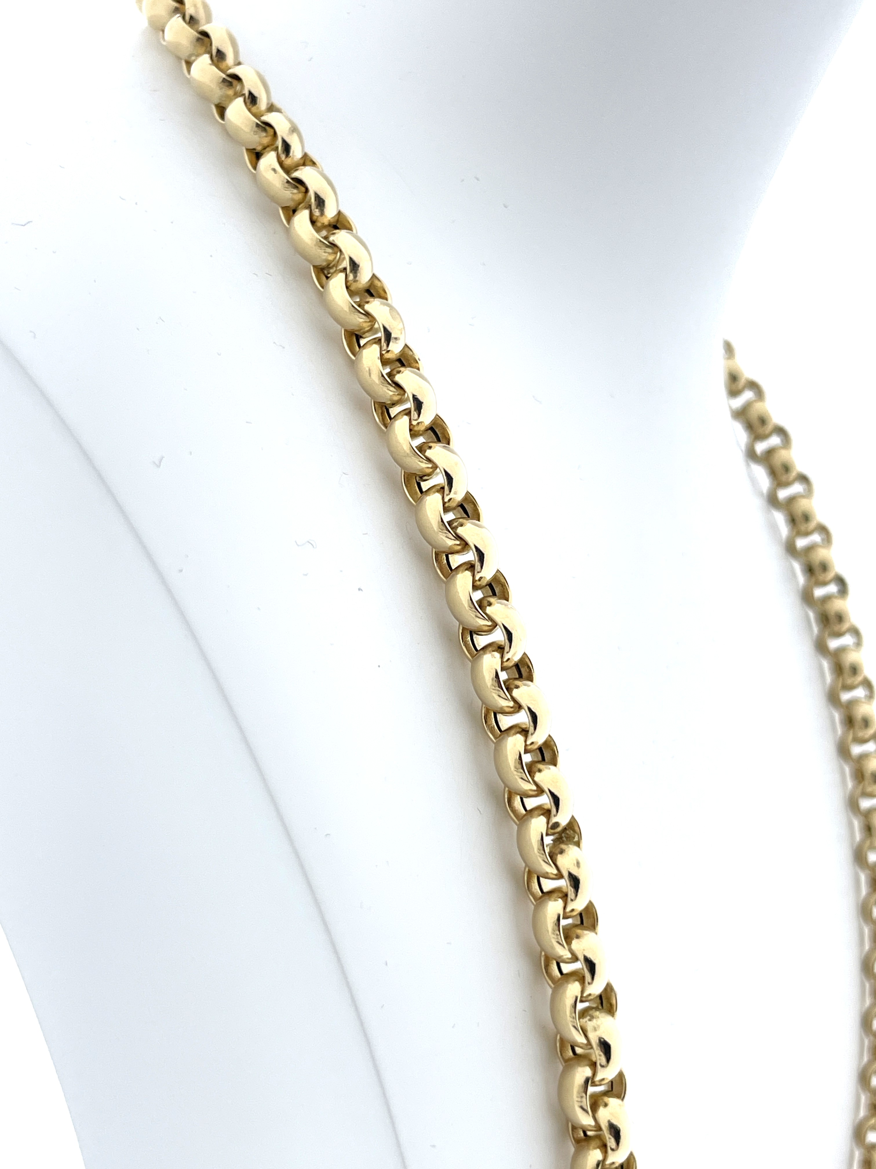 14 Karaat Gouden Jasseron Schakel Collier - 56 cm / 6 mm / 36.8 g