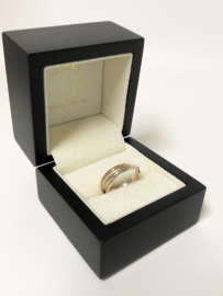 14 K Tricolor Gouden 3-Band Ring