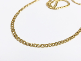 14 K Gouden Gourmet Schakel Ketting - 62,5 cm / 9,6 g