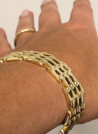 14 K Gouden Schakel Armband (7-rijig) - 20 cm / 27,05 g