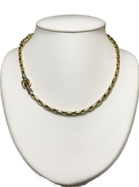 14 Karaat Gouden Fantasie Slot Collier Spinel - 46 cm / 27,32 g / 5 mm