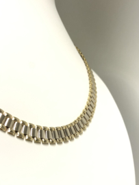 14 K Bicolor Gouden Rolex Slot Collier - 46 cm / 29,05 g