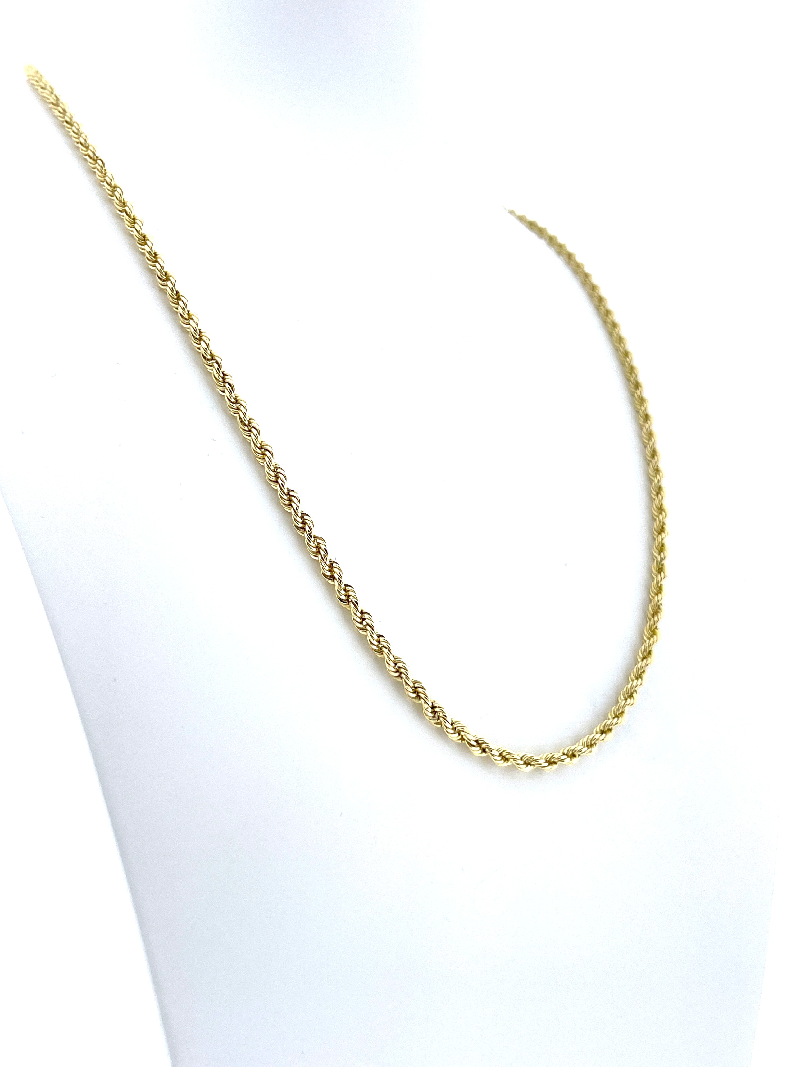 14 Karaat Gouden Koord Collier - 45 cm / 2.5 mm