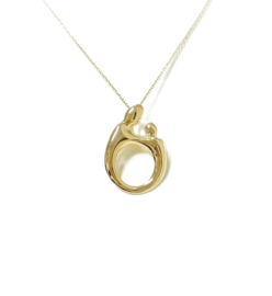 14 Karaat Gouden Hanger (Glijder) Moeder / Kind - 2,5 cm