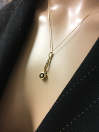 Antiek 14 K Gouden Hanger Roosgeslepen Diamant