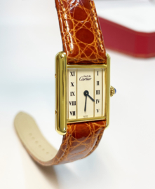 Must de Cartier Tank Midsize Quartz 1613 White Roman Dial