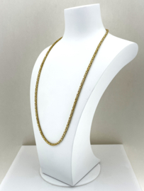 18 Karaat Massief Gouden Koningsketting Byzantijns - 59 cm / 35 g / 3 mm