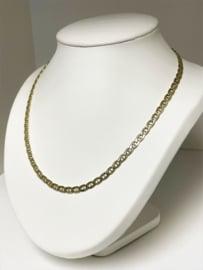 FJORY Verguld Zilveren Schakelketting Gucci-schakel 50 cm / 19 g / 5.5 mm