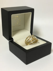 18 K Gouden Bandring 0.45 crt Briljantgeslepen Diamant - H/SI