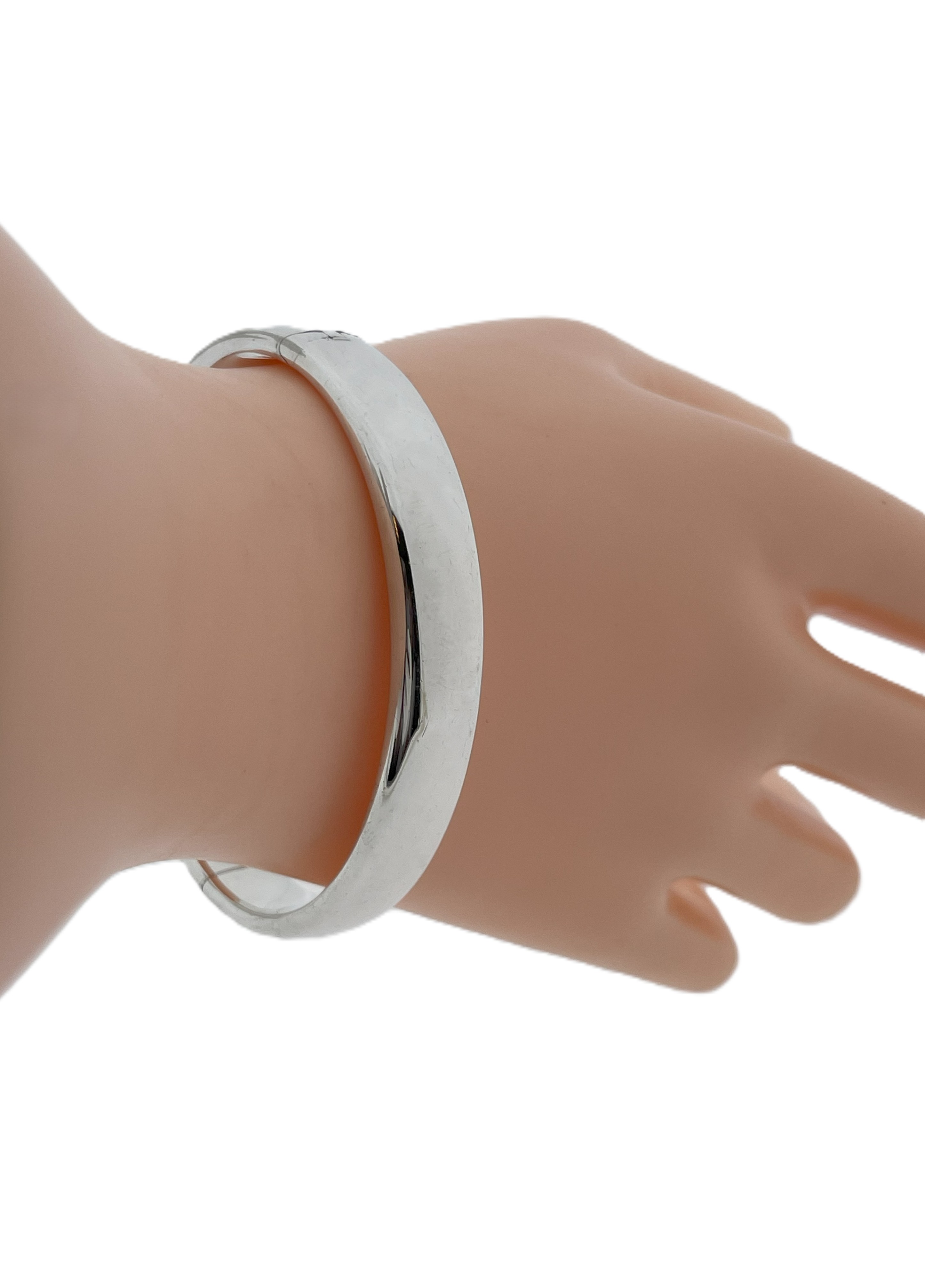 Zilveren Slavenarmband / Bangle Ovaal 10 mm