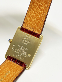 Must de Cartier Tank Quartz Dames Polshorloge Oud Wit Metaliek