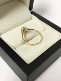Le Chic 14 K Gouden Rozet Ring 0.21 crt Briljantgeslepen Diamant