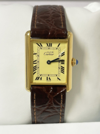 Must de Cartier Tank Large Quartz 590005 - Champagne Roman Dial