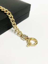 14 K Gouden Gourmet Slot Armband - 20,5 cm / 12,1 g / 6,5 mm