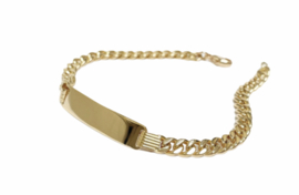 18 K Massief Rosé Gouden Gourmet Plaat Armband - 20 cm / 16,36 g