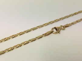 14 K Gouden Valkoog Schakel Ketting - 45,5 cm / 5,6 g
