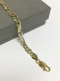 14 K Gouden Fantasie Gucci Schakel Armband - 20,5 cm / 11 g