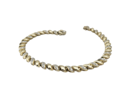 Bicolor Gouden Tennis Armband 0.21 ct Briljant Geslepen Diamant - 18 cm