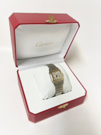 Santos de Cartier Galbee LM Moonphase Staal / Goud Quartz Ref. 119901 - Incl Certificaat & 24 Maanden Garantie Cartier