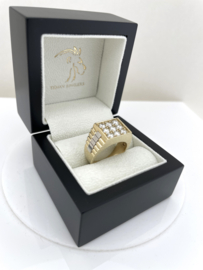 14 Karaat Bicolor Gouden Rolex Ring Heren 1.55 ct Briljant Geslepen Diamant G/VS - 12.6 g