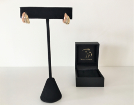 14 K Tricolor Gouden Oorstekers