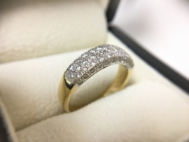 18 K Gouden Bandring 0.84 crt Briljantgeslepen Diamant