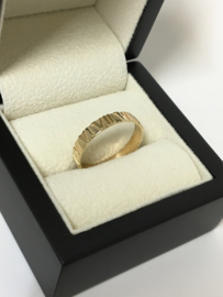 14 K Gouden Ring Romeinse Cijfers - 20 mm