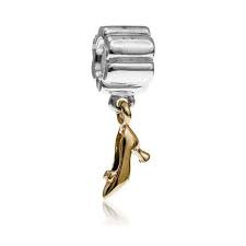 PANDORA 790349 Zilveren Bedel Gouden Pump Dangle - Retired