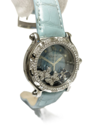 Chopard Happy Sport 8347 Floating Butterfly Watch Diamonds / Sapphire - Quartz Dames Polshorloge