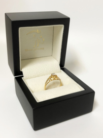 Antiek Gouden Solitair Ring 0.18 ct Briljant Geslepen Diamant H/VS2