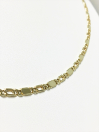 14 K Gouden Valkoog Schakel Ketting - 52 cm / 12,25 g