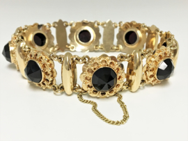 Antiek 14 K Gouden Granaten Armband - Amsterdam XXX ca 1920