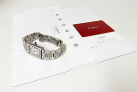 Cartier Tank Solo 3170 Silver Dial - Full Set / Cartier Garantie tot 2027