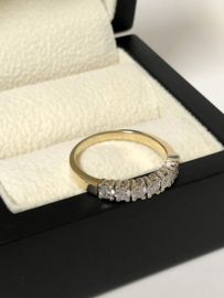 Rensini 14 K Bicolor Gouden Memoire Rijring 0.70 crt Briljantgeslepen Diamant - G / IF
