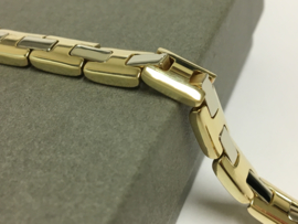 14 K Bicolor Gouden Schakel Armband - 21,5 cm / 17,95 g