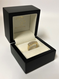 14 K Gouden Bandring Geslepen Heldere Cubic Zirkonia