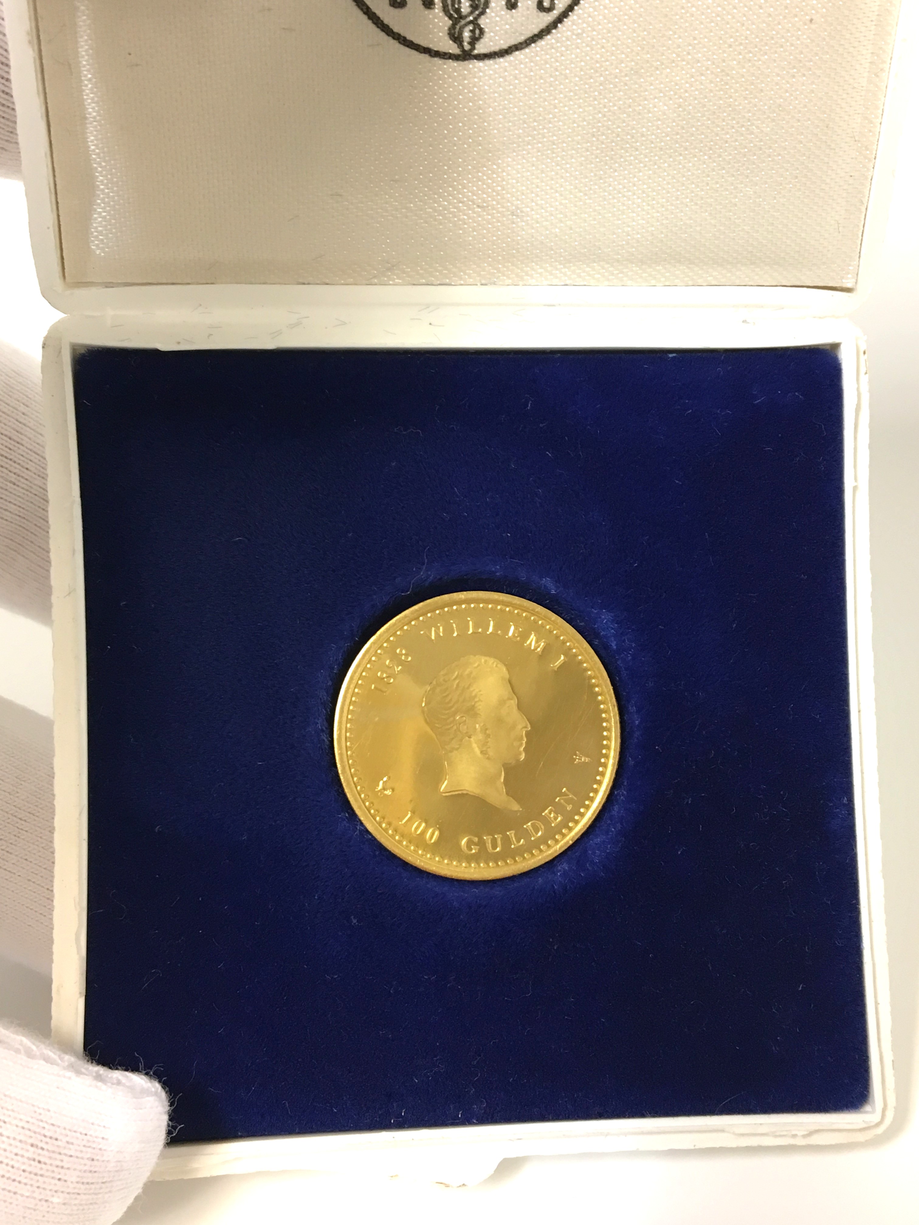 Gouden 100 Gulden Munt In Cassette 1978 - Nederlands Antillen