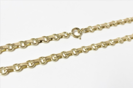 Antiek Vintage 14 K Gouden Gravé Collier 42,5 cm / 11,34 g / 4,3 mm