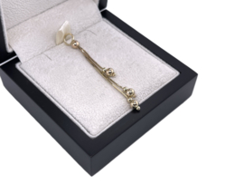 14 Karaat Gouden Hanger 3 Strengen / Balletjes Flexibel - 5.5 cm