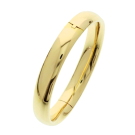 Brede 14 Karaat Gouden Bangle / Slaven Armband 10 x 60 - 24,5 g / 1 cm
