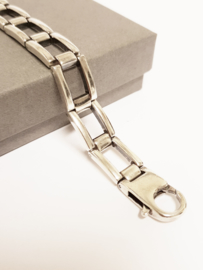 Zilveren Schakel Armband - 17,5 cm