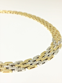 18 K Gouden Schakel Collier 0.84 crt Briljantgeslepen Diamant